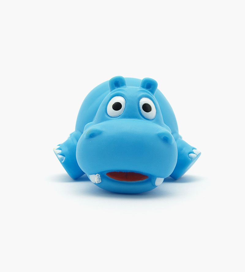 blue stuffed hippo